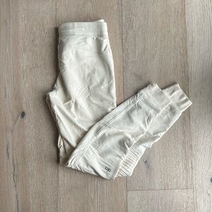 ALO Yoga cream moto sweatpants/joggers sz S
